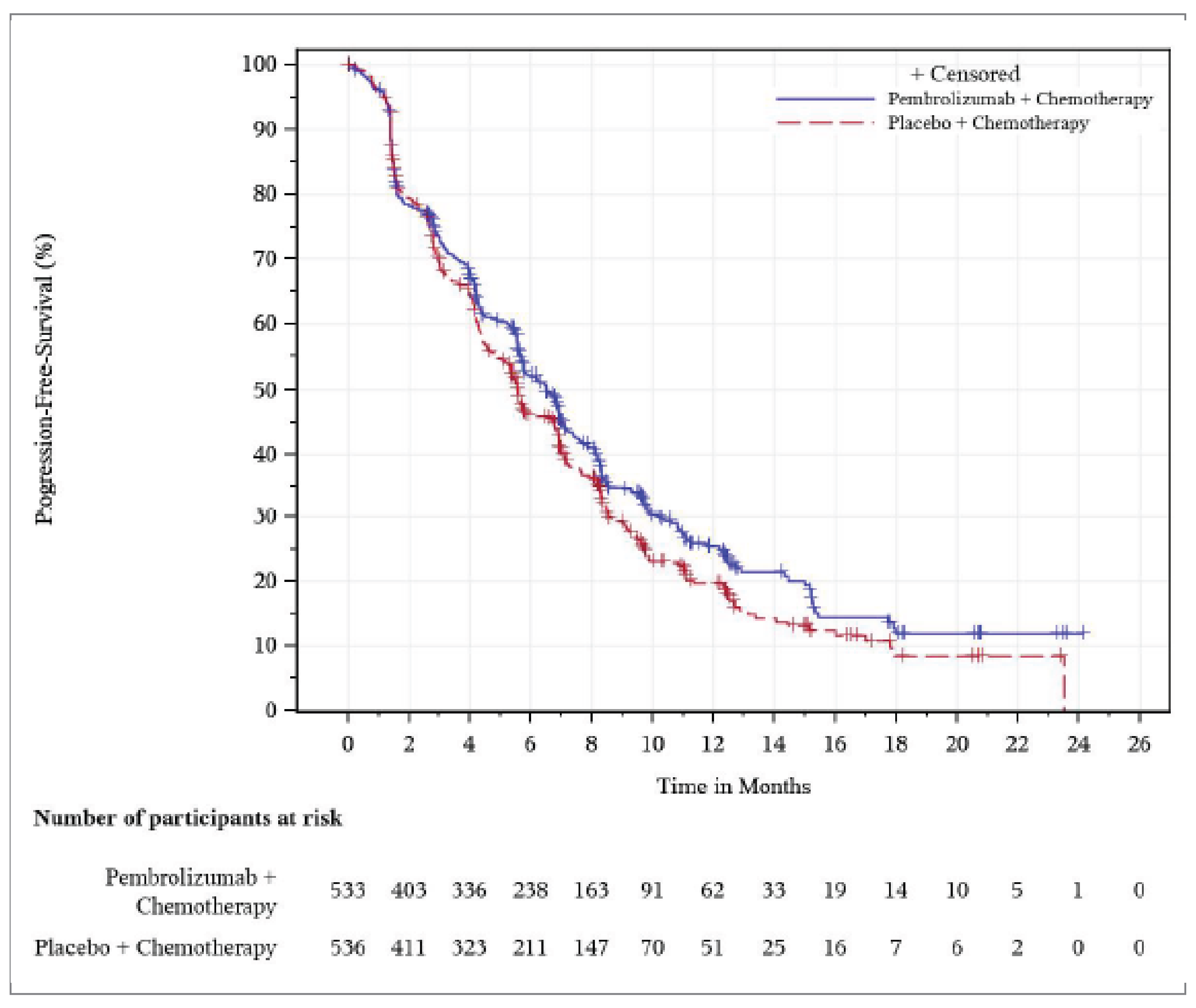 Figure 5 shows the Kaplan-Meier curves of progression-free survival at IA1 (December&nbsp;15, 2021, data cut-off date).